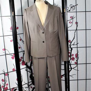CAREER PANTS SUIT TAUPE GRAY ANN TAYLOR 16T